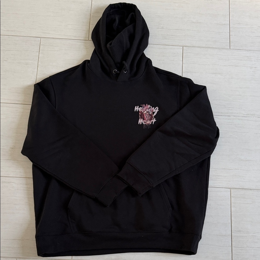 Men's Black Graphic Hoodie